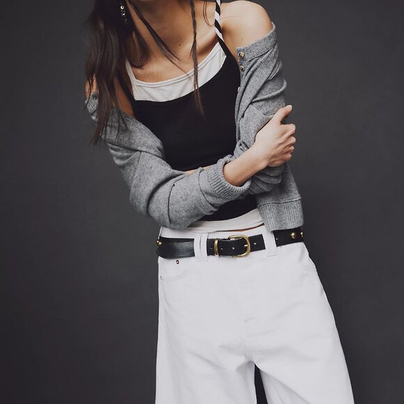 Free People Leather Rhodes Stud Belt - Picture 6 of 7